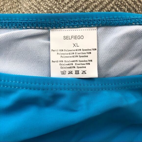 NWOT SelfieGo Pool Blue Swim Bottoms XL - Picture 2 of 4